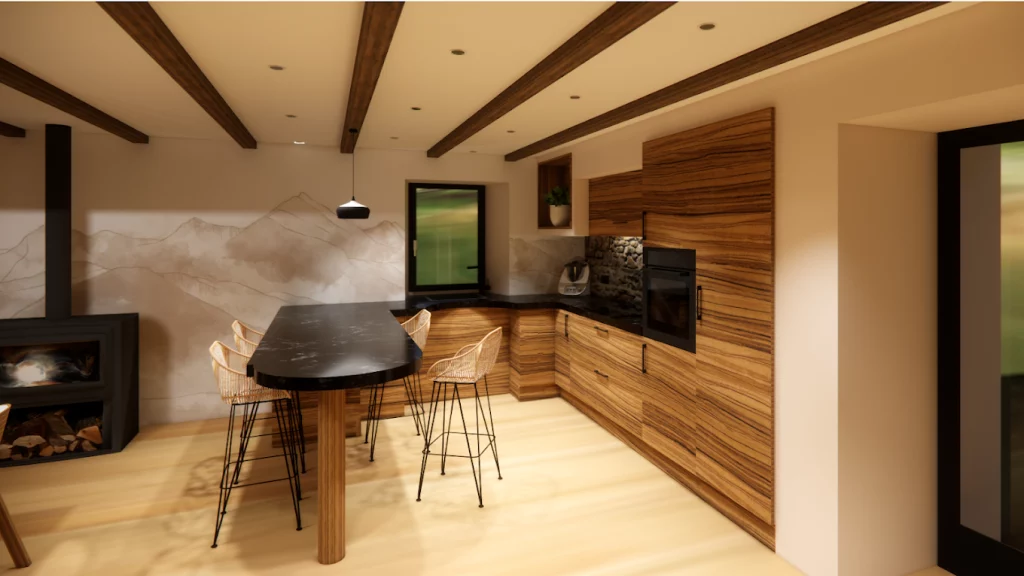 Modélisation 3D grange transformée en habitation par DécoByPat, Pays Catalan